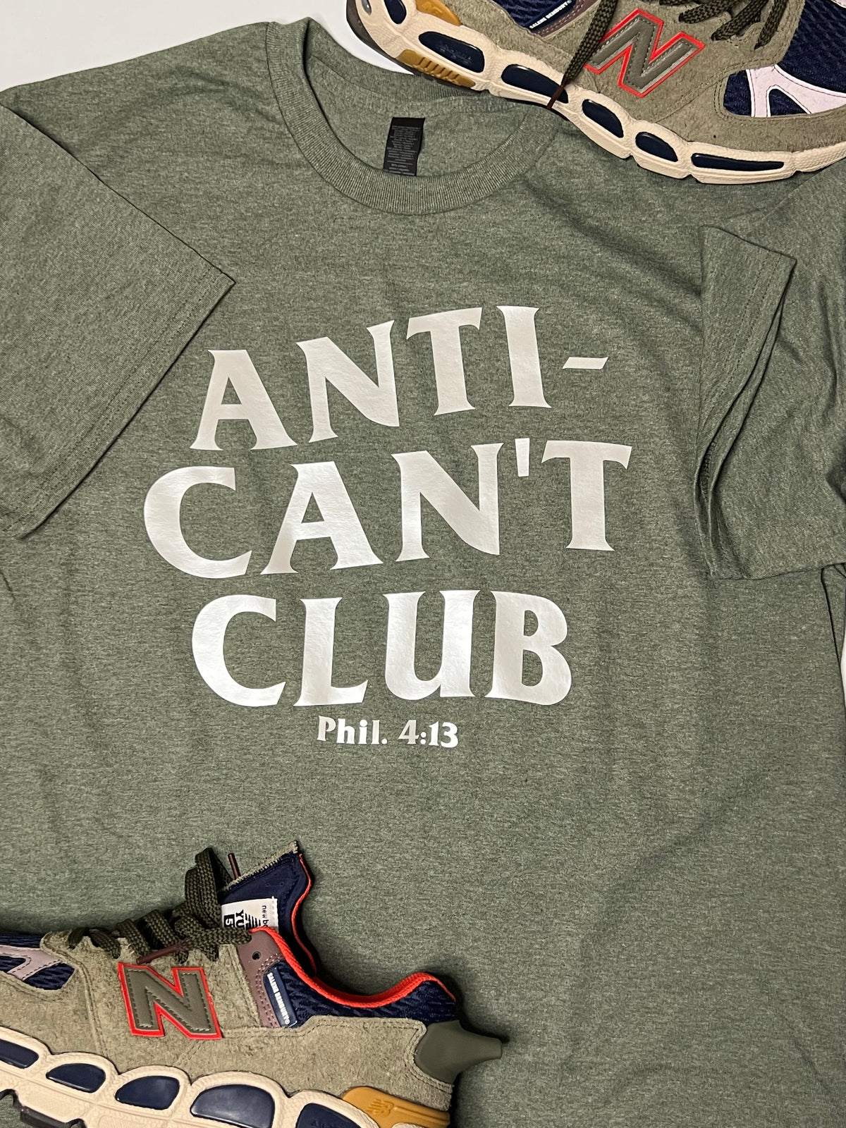 Anti-Can’t Club T-Shirt – Philippians 4:13 Christian Motivational Tee | Unisex Faith-Based Streetwear