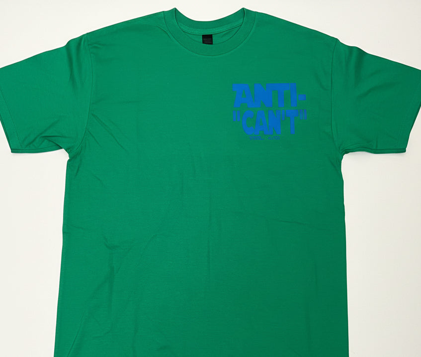 Anti-“Can’t” Pocket Tee – Spring ‘26 Edition (Green/blue)