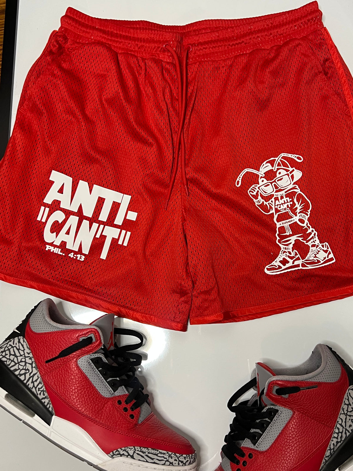 Anti-"Can't" Double-Layer Mesh Shorts