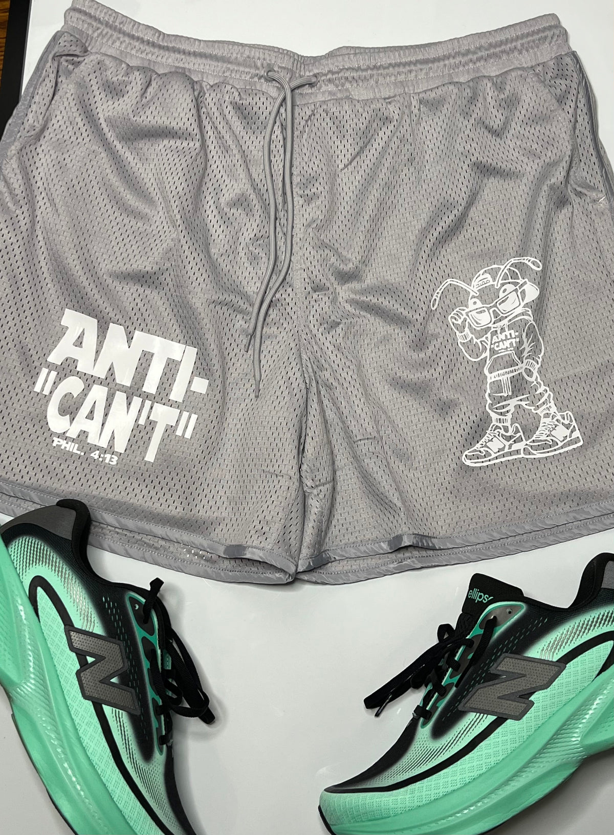 Anti-"Can't" Double-Layer Mesh Shorts