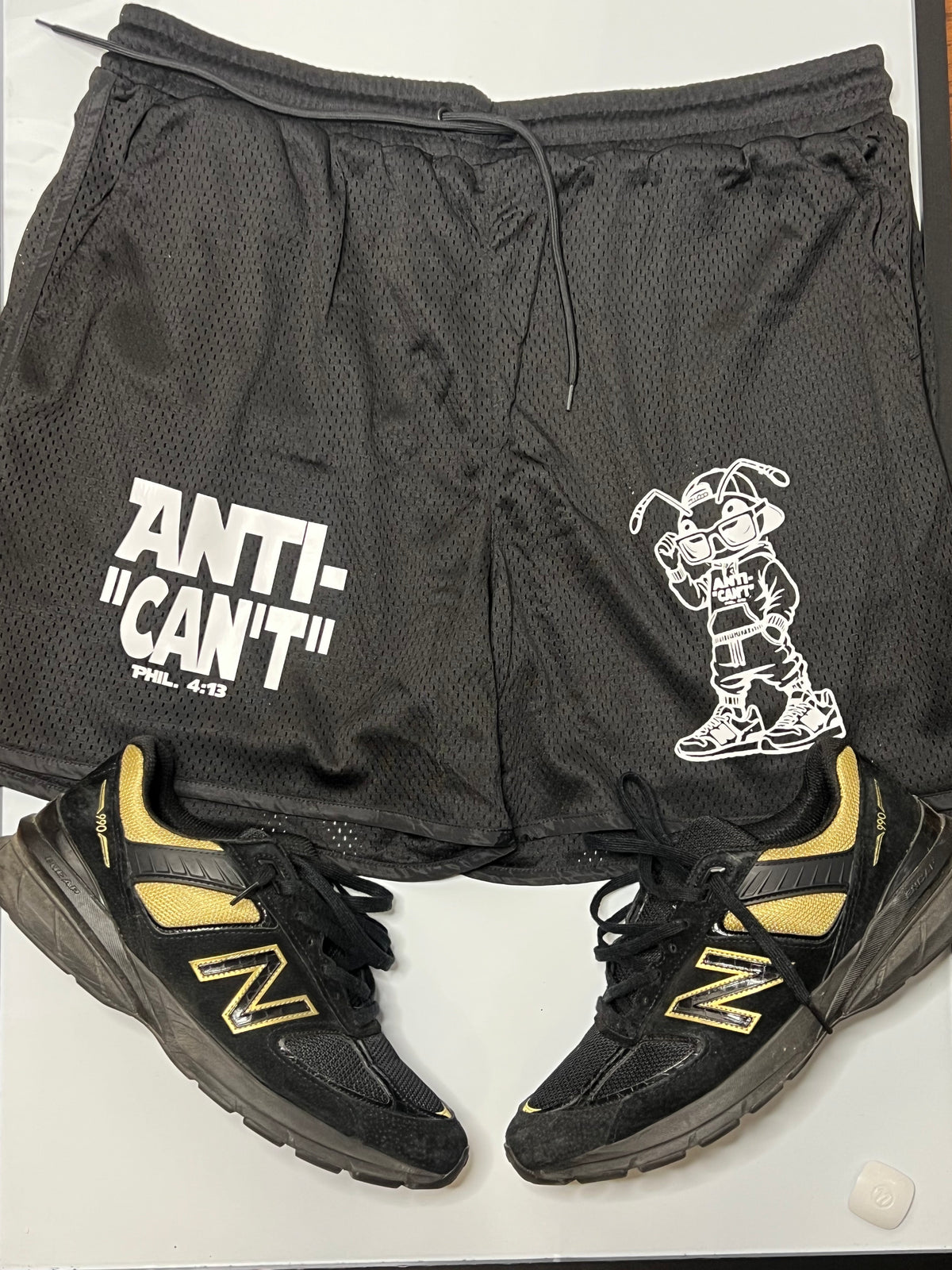 Anti-"Can't" Double-Layer Mesh Shorts